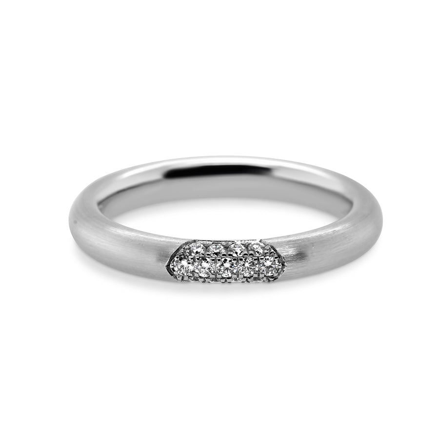 18k White Gold Diamond Pave Ring – DESIGNYARD