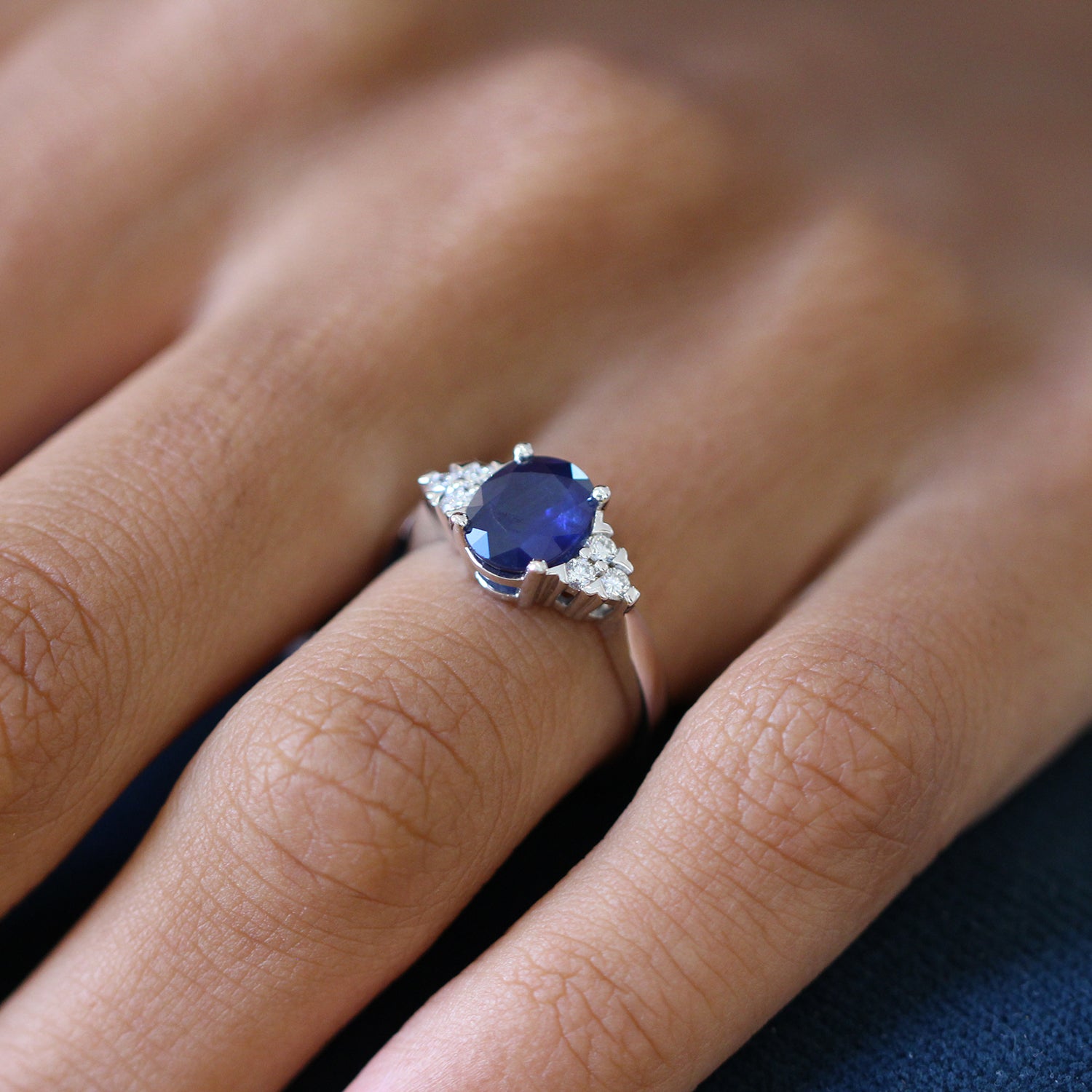 Natural blue sapphire ring | Neelam ring - Shraddha Shree Gems